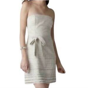 New Loft Elegant Strapless Beige Dress
